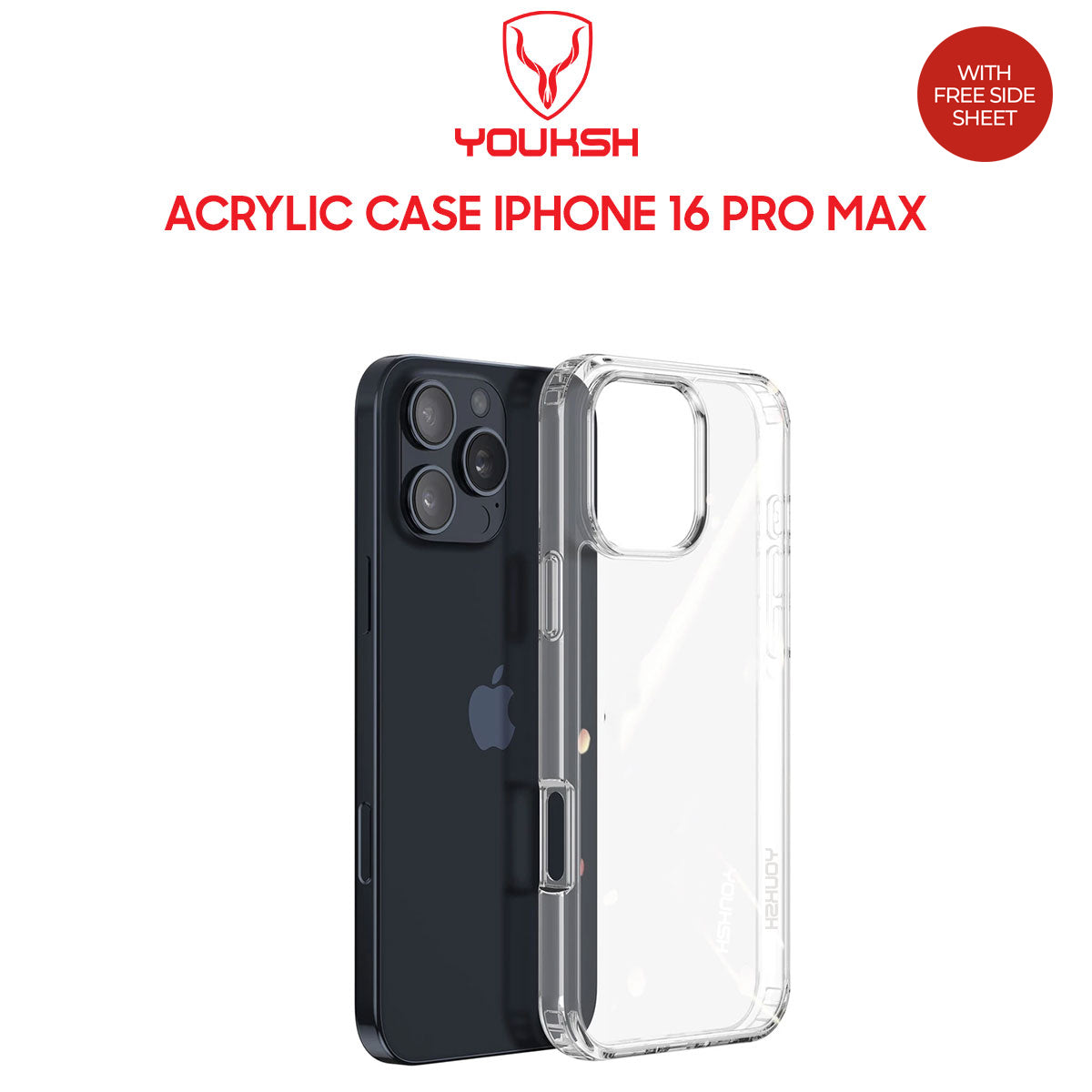 Premium Apple iPhone 16 Pro Max HD Clear Acrylic Case - Lahore Mobile Case