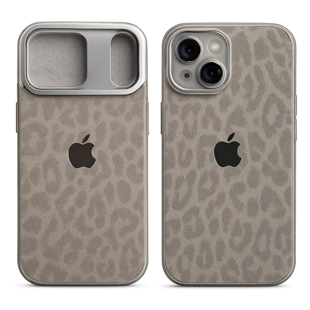 Caseit WildSkin – Luxury Leopard Texture Leather Case with Metal Frame for iPhone 11 / 11 Pro / 11 Pro Max / 12 / 12 Pro / 12 Pro Max / 13 / 13 Pro / 13 Pro Max / 14 / 14 Pro / 14 Pro Max / 15 / 15 Pro Max / 16 / 16 Pro / 16 Pro Max / 17 / 17 Pro Max
