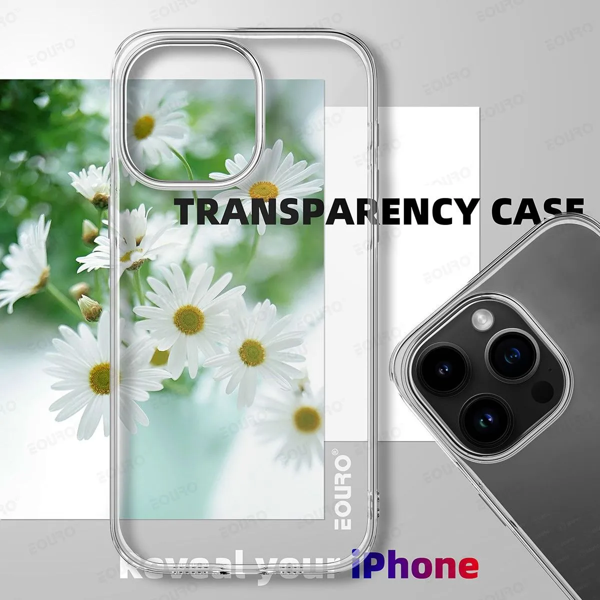 Eouro Jelly Case For iPhone | Soft Jelly Mobile Cases For iPhone | Transparent Mobile Covers Case For iPhone 16ProMax, 16Pro, 16Plus, 16, 15ProMax, 15Pro, 15Plus, 15, 14Promax, 14Pro, 14Plus, 14, 13Promax, 13Pro, 13, 12Promax, 12Pro,12, 11Promax, 11Pro.11 3