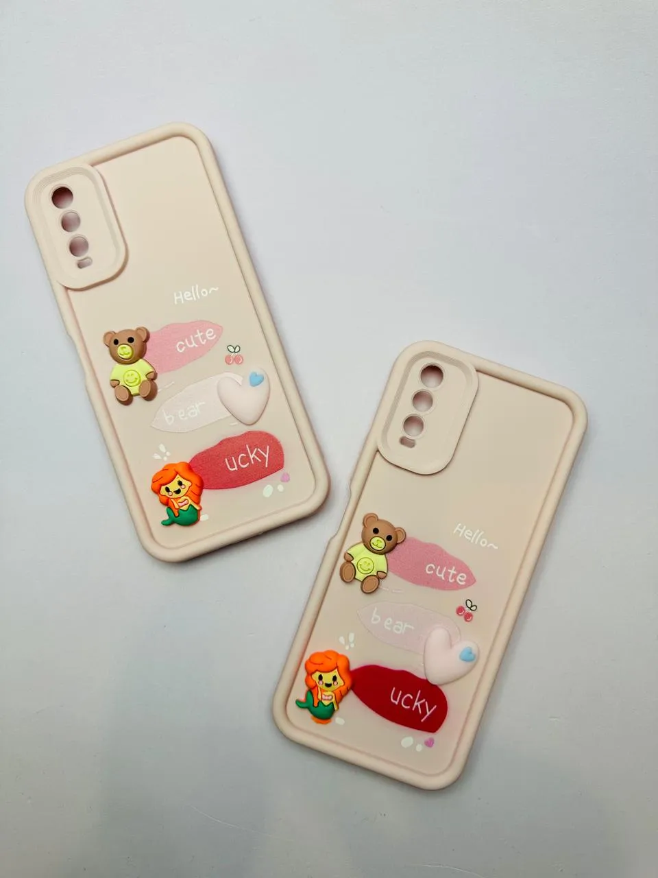 3D Doll Luxury Back Cover for Vivo Y20, Y12A, Y12S, Y20i, Y20S, Y20 2021 Soft Silicone Protective Case for Girls, Shock Absorption, Precise Cutouts, Cute and Stylish Design 5