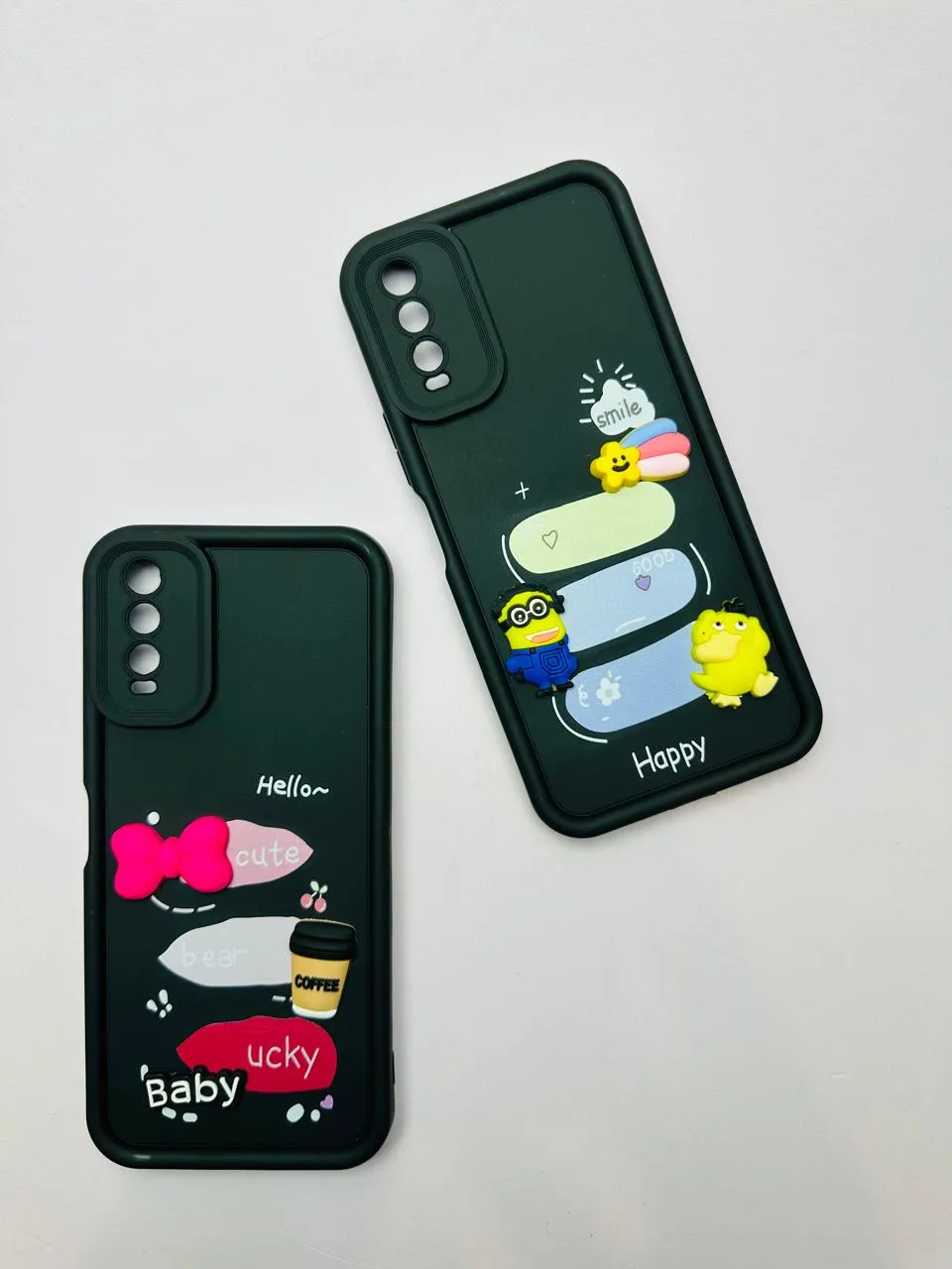 3D Doll Luxury Back Cover for Vivo Y20, Y12A, Y12S, Y20i, Y20S, Y20 2021 Soft Silicone Protective Case for Girls, Shock Absorption, Precise Cutouts, Cute and Stylish Design 9