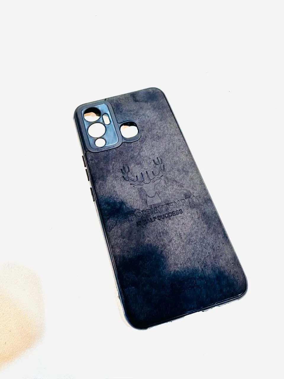 Infinix Hot 12 Play Hybrid Soft TPU Deer Pattern Leather Shockproof Case Cover Infinix Hot 12 Play Back Cover 5