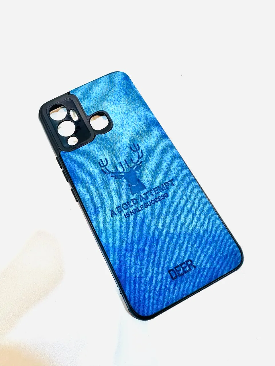 Infinix Hot 12 Play Hybrid Soft TPU Deer Pattern Leather Shockproof Case Cover Infinix Hot 12 Play Back Cover 7