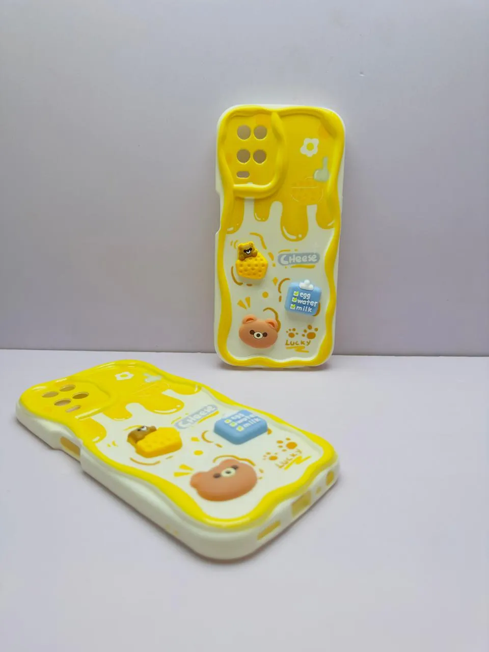 Oppo A54 Back Cover Colorful Wavy Phone Cases Luxerey Back Cover Creative Lovely 3D Doll -Girls Back Cover 2