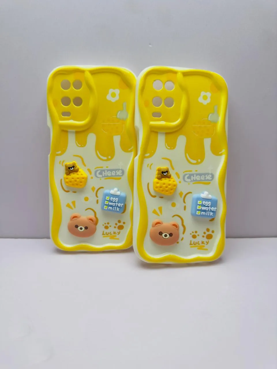 Oppo A54 Back Cover Colorful Wavy Phone Cases Luxerey Back Cover Creative Lovely 3D Doll -Girls Back Cover 3