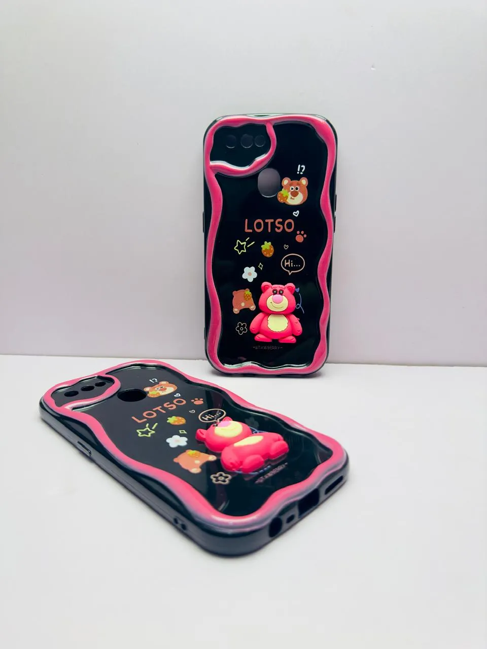 OPPO A5S / A7 / A12 / A12S Back Cover Colorful Wavy Phone Cases Luxerey Back Cover Creative Lovely 3D Doll -Girls Back Cover 6