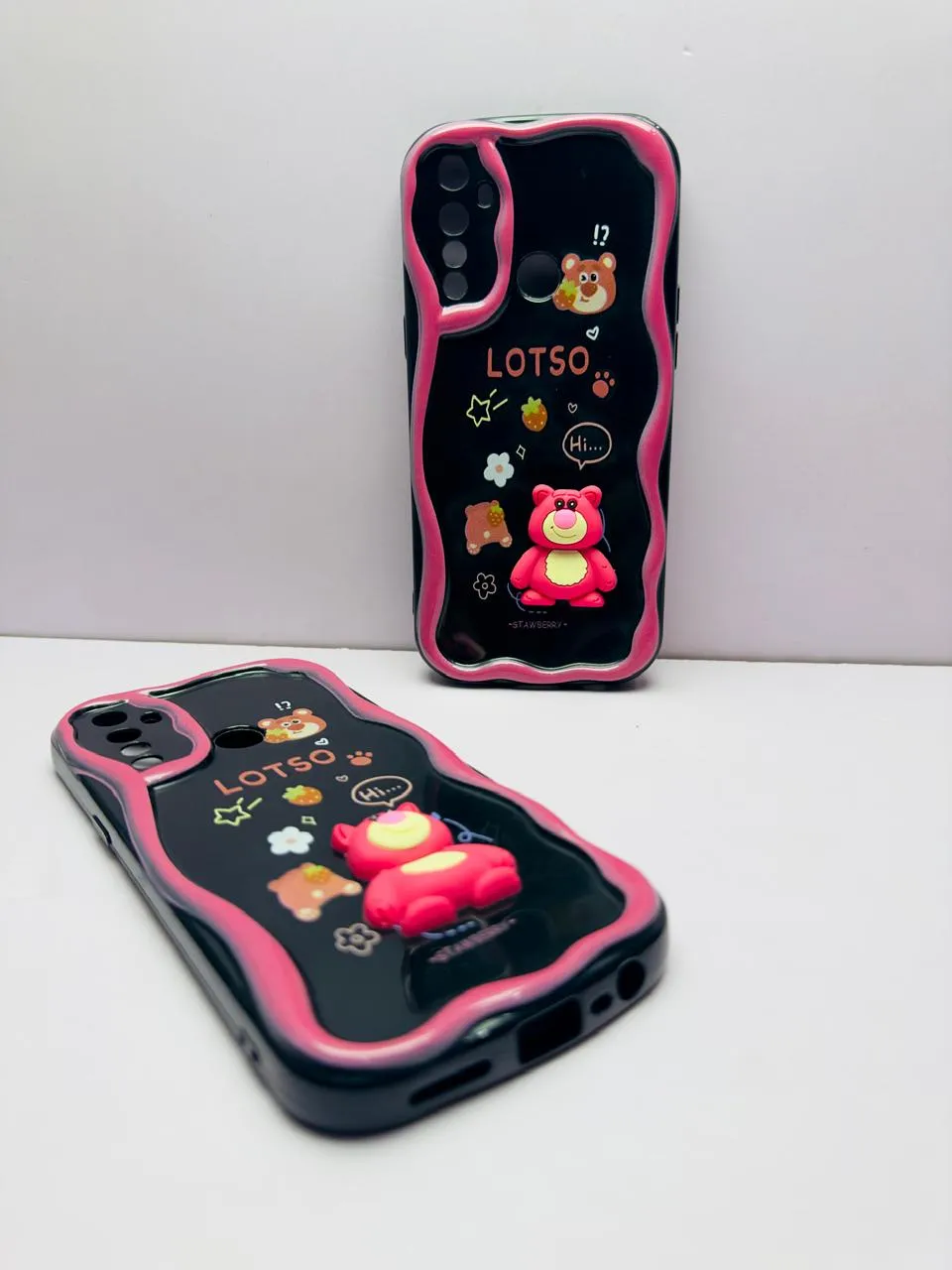 Realme 5 / 5i / 5s / 5 Pro / 6i / 6 / 6 Pro Back Cover Colorful Wavy Phone Cases Luxerey Back Cover Creative Lovely 3D Doll -Girls Back Cover 4