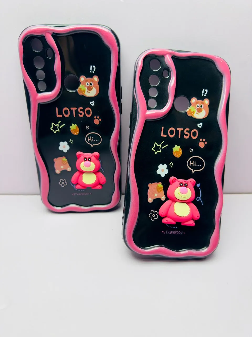 Realme 5 / 5i / 5s / 5 Pro / 6i / 6 / 6 Pro Back Cover Colorful Wavy Phone Cases Luxerey Back Cover Creative Lovely 3D Doll -Girls Back Cover 5