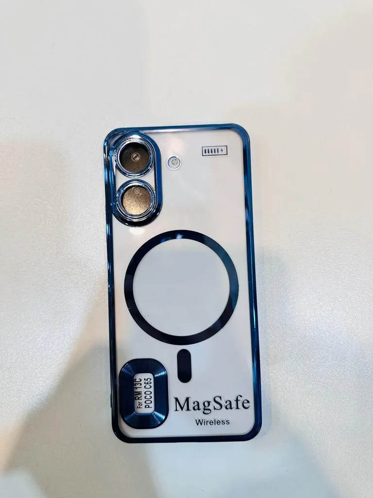 Redmi 13c Back Cover Luxury 6D Plating Soft Case Camera Lens Protection Crome Case MAG SAFE Case 2