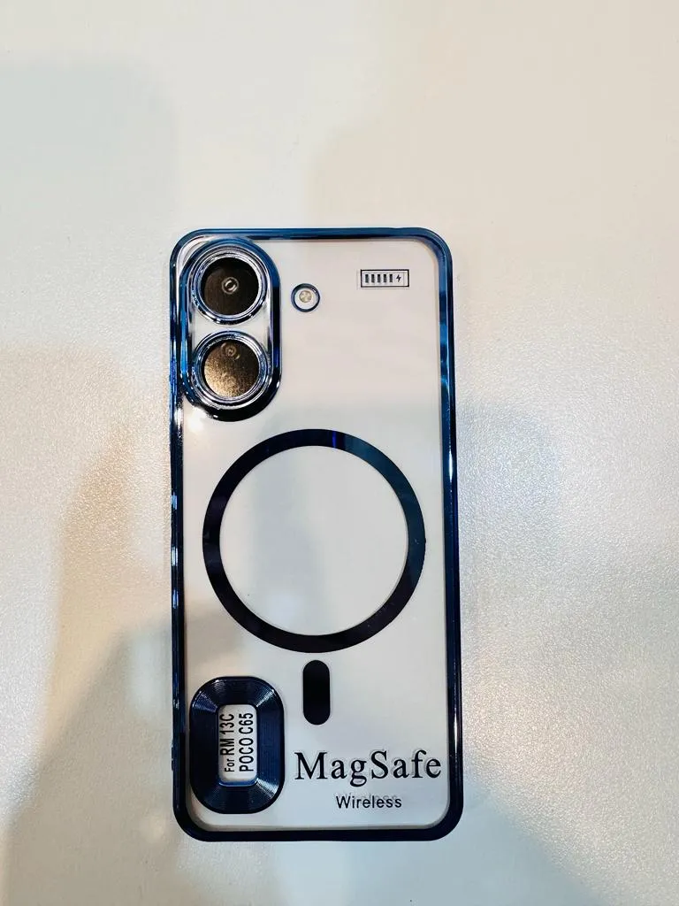 Redmi 13c Back Cover Luxury 6D Plating Soft Case Camera Lens Protection Crome Case MAG SAFE Case 3