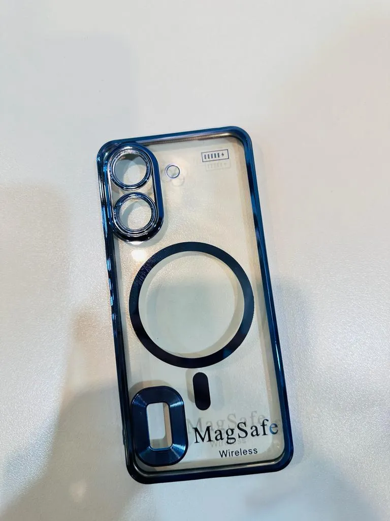 Redmi 13c Back Cover Luxury 6D Plating Soft Case Camera Lens Protection Crome Case MAG SAFE Case 4