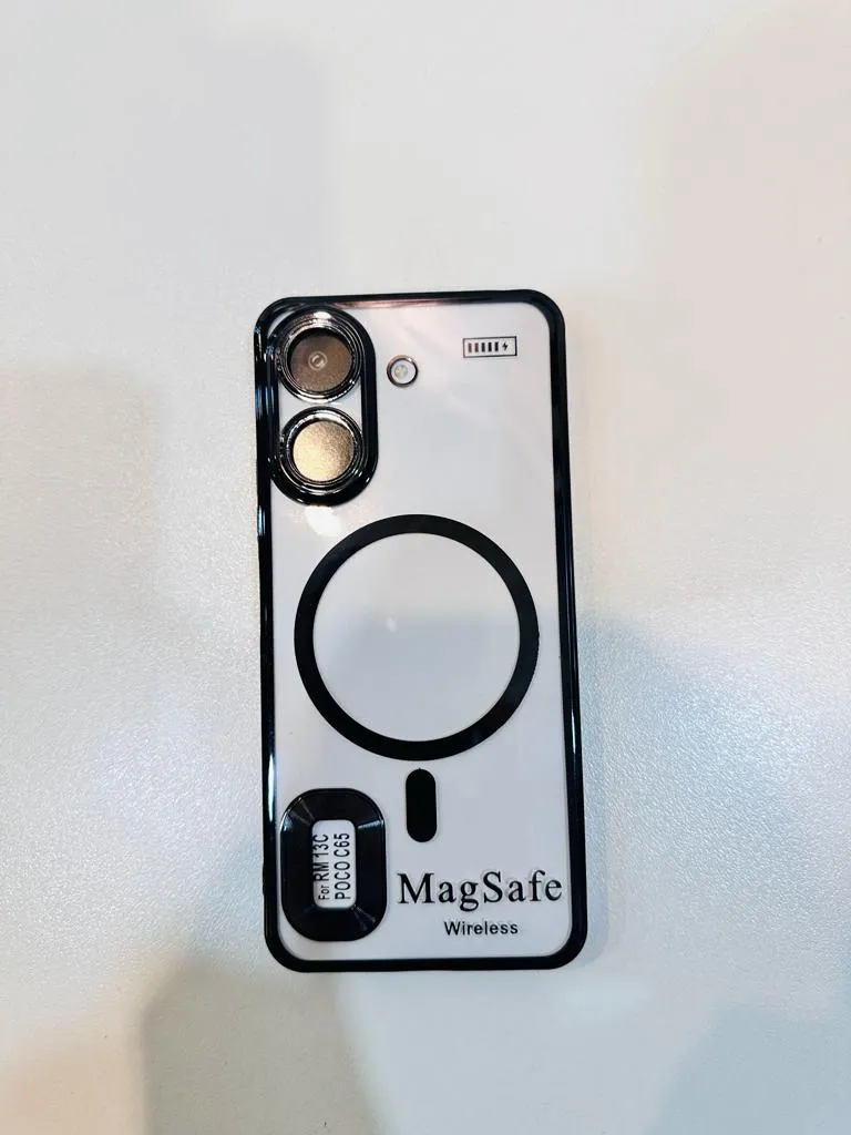 Redmi 13c Back Cover Luxury 6D Plating Soft Case Camera Lens Protection Crome Case MAG SAFE Case 5