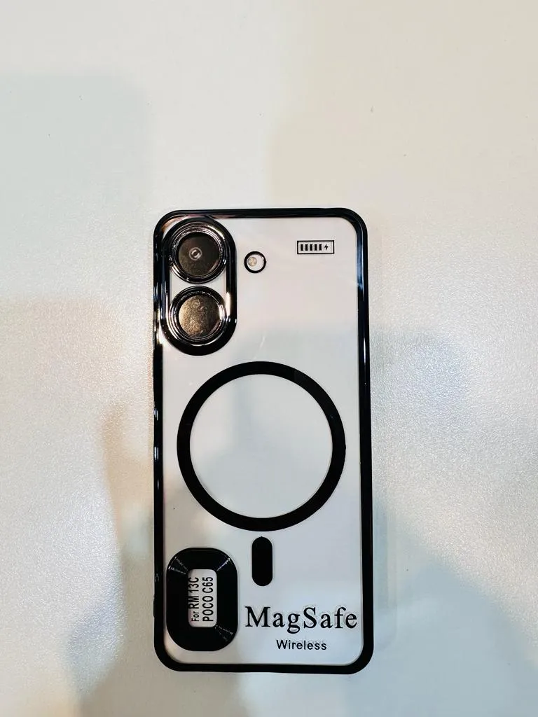 Redmi 13c Back Cover Luxury 6D Plating Soft Case Camera Lens Protection Crome Case MAG SAFE Case 6