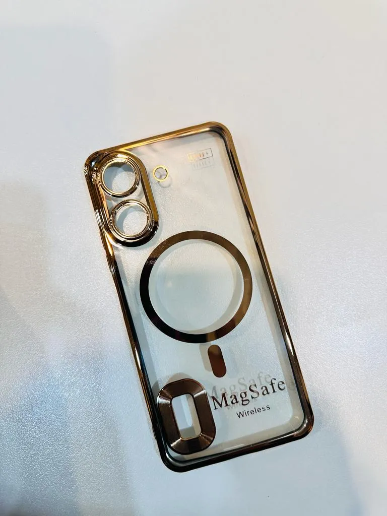 Redmi 13c Back Cover Luxury 6D Plating Soft Case Camera Lens Protection Crome Case MAG SAFE Case 10