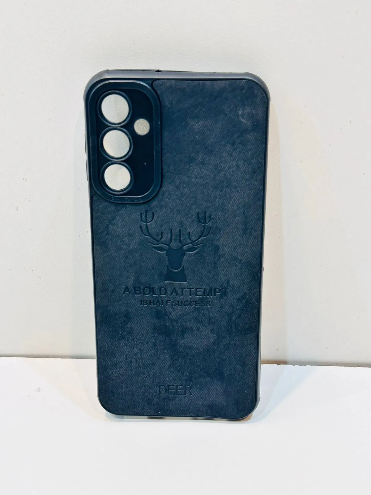 Samsung A14 Hybrid Soft TPU Deer Pattern Leather Shockproof Case Cover Samsung A14 Back Cover 2