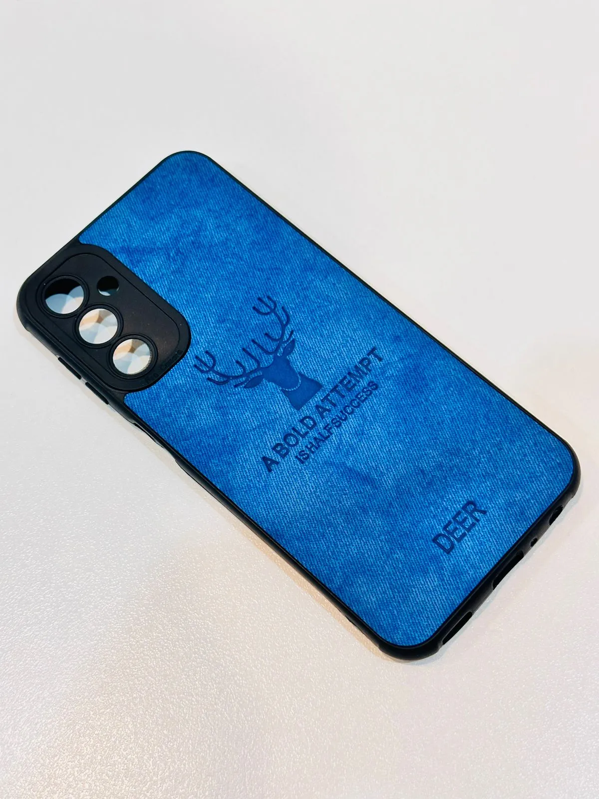 Samsung A14 Hybrid Soft TPU Deer Pattern Leather Shockproof Case Cover Samsung A14 Back Cover 5