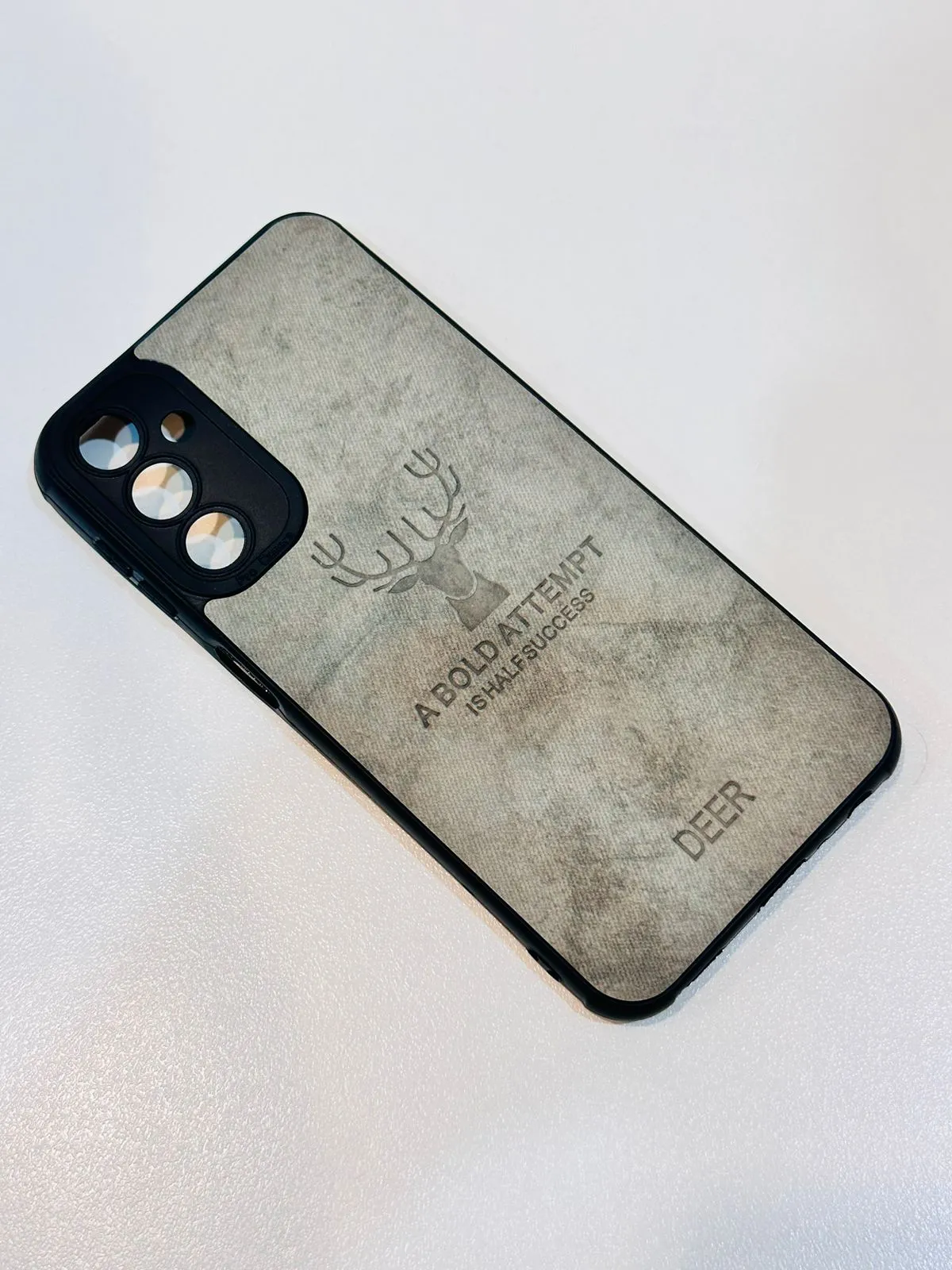 Samsung A14 Hybrid Soft TPU Deer Pattern Leather Shockproof Case Cover Samsung A14 Back Cover 7