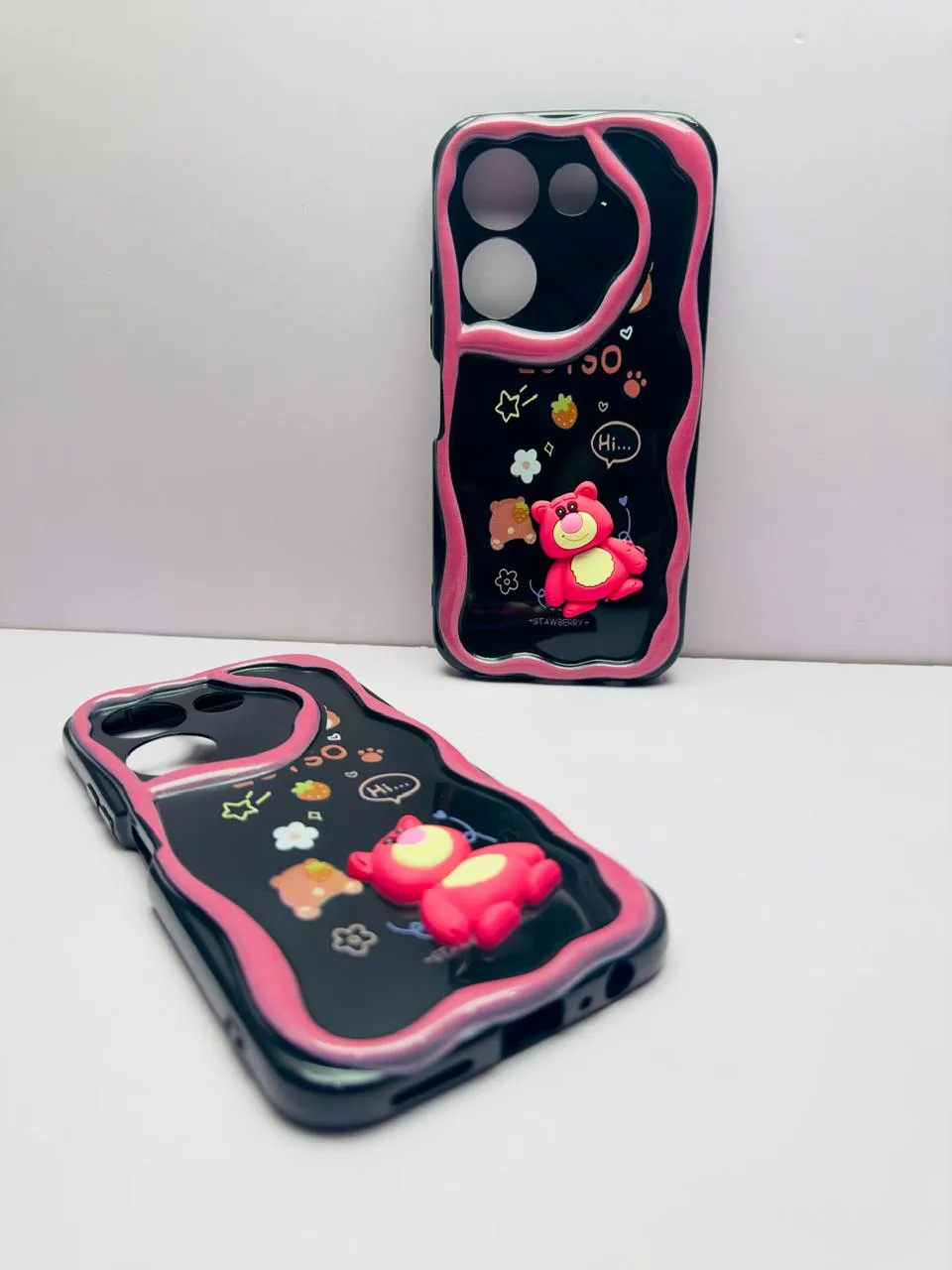 Tecno Camon 20 / Camon 20 Pro Back Cover Colorful Wavy Phone Cases Luxerey Back Cover Creative Lovely 3D Doll -Girls Back Cover 2