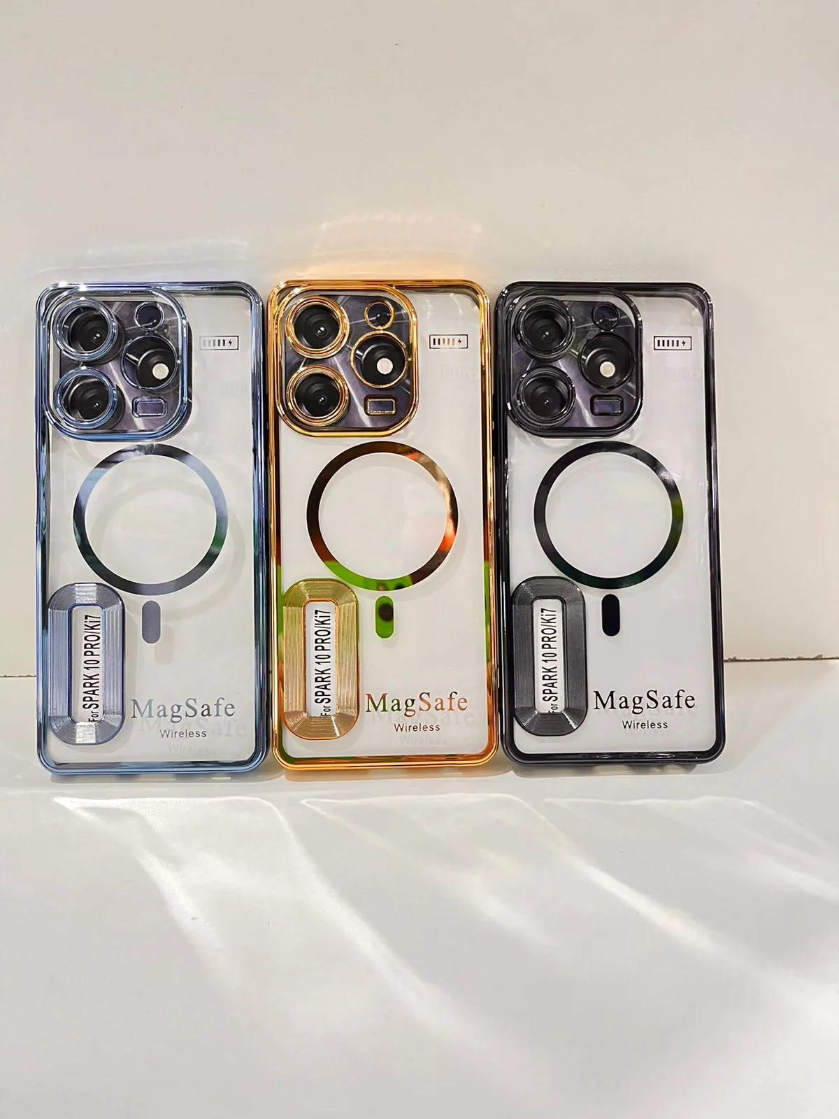 Tecno Spark 10 pro Back Cover Luxury 6D Plating Soft Case Camera Lens Protection Crome Case MAG SAFE Case 9