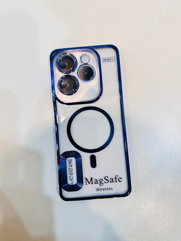 Lahore Mobile Case for Tecno Spark 20 Pro Back Cover Luxury Soft Case Camera Lens Protection - Crome Case - MAG SAFE Case - Tecno Spark 20 Pro Back Cover