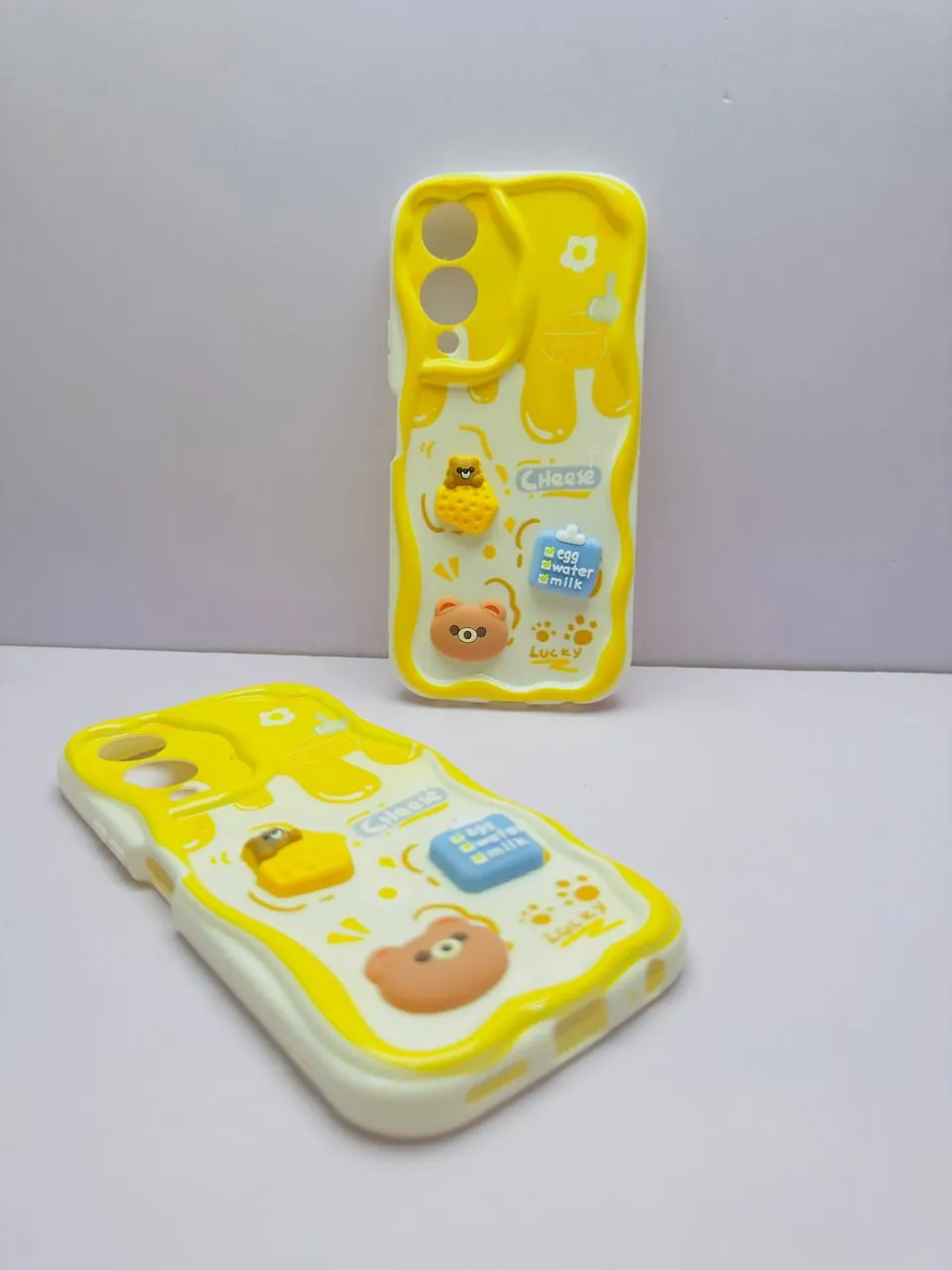 Vivo Y17s Back Cover Colorful Wavy Phone Cases Luxerey Back Cover Creative Lovely 3D Doll -Girls Back Cover 2