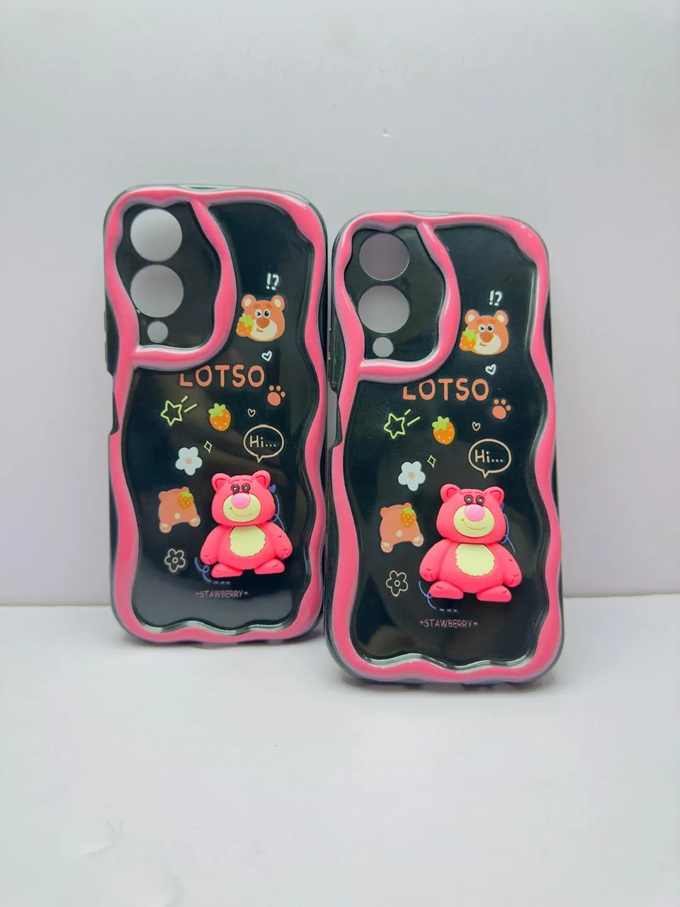 Vivo Y17s Back Cover Colorful Wavy Phone Cases Luxerey Back Cover Creative Lovely 3D Doll -Girls Back Cover 5