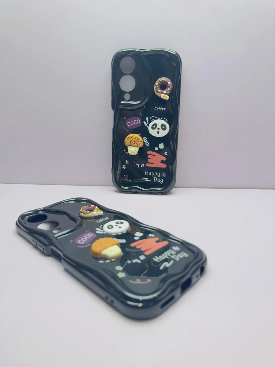 Vivo Y17s Back Cover Colorful Wavy Phone Cases Luxerey Back Cover Creative Lovely 3D Doll -Girls Back Cover 6