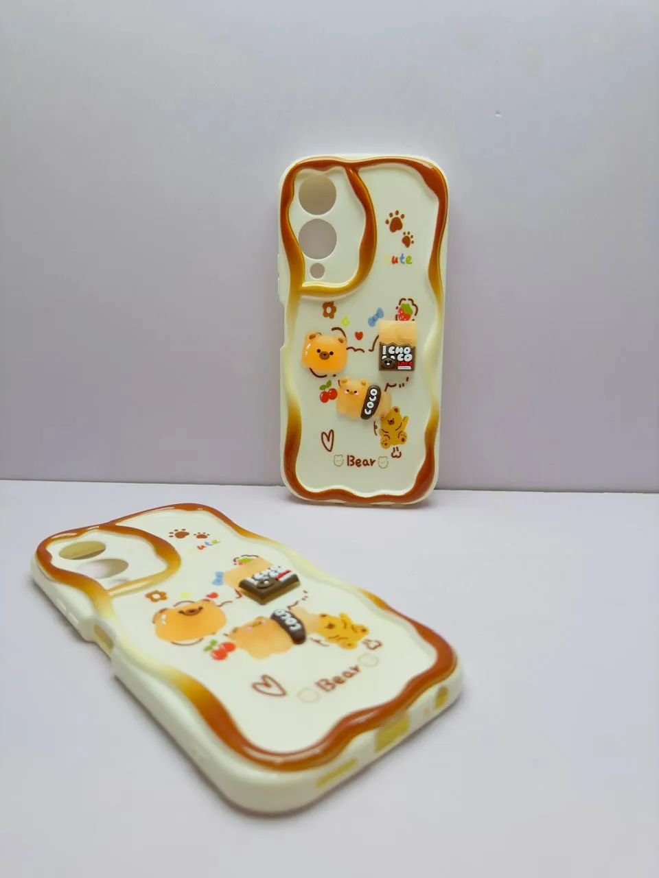 Vivo Y17s Back Cover Colorful Wavy Phone Cases Luxerey Back Cover Creative Lovely 3D Doll -Girls Back Cover 8