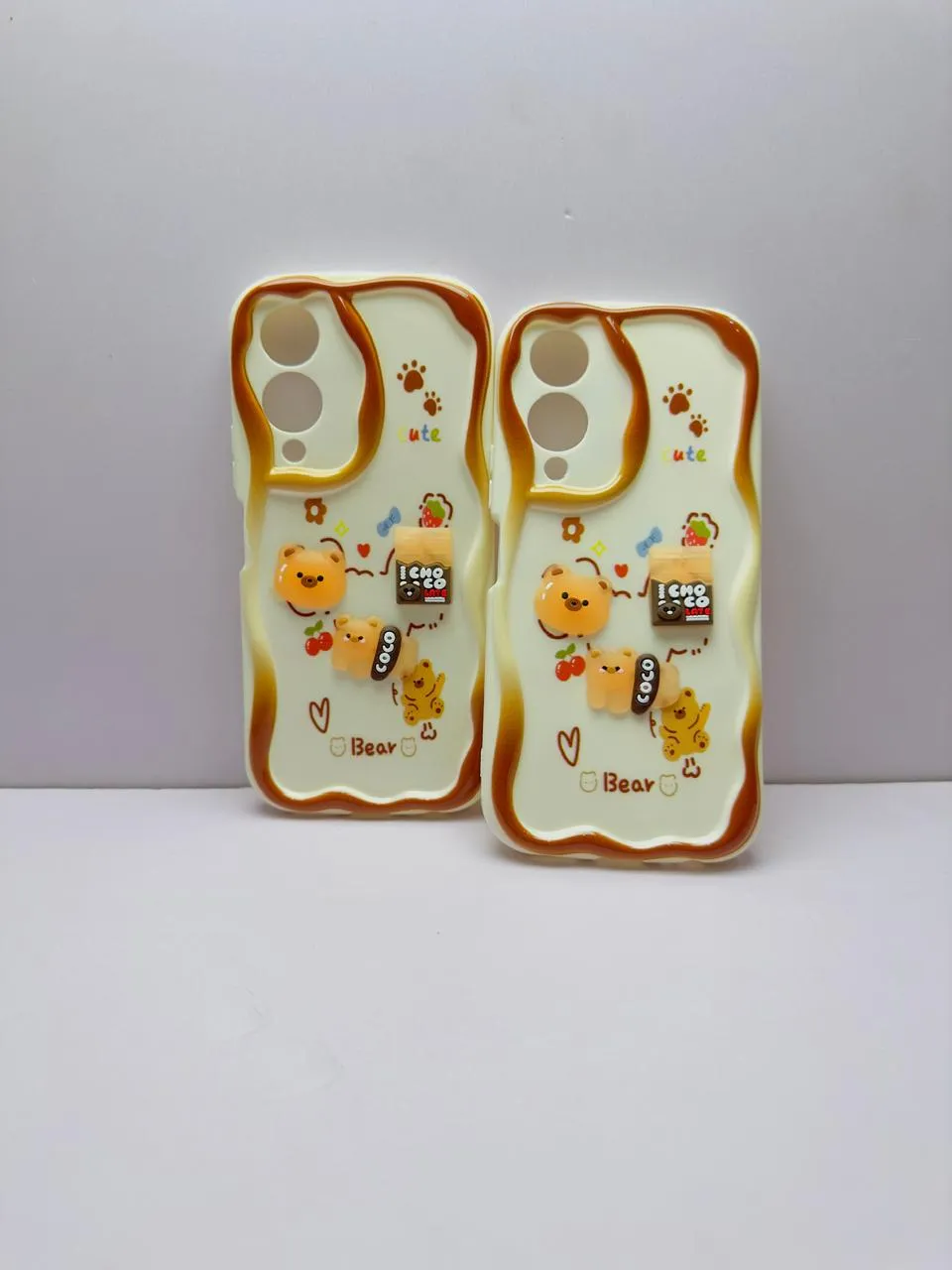 Vivo Y17s Back Cover Colorful Wavy Phone Cases Luxerey Back Cover Creative Lovely 3D Doll -Girls Back Cover 9