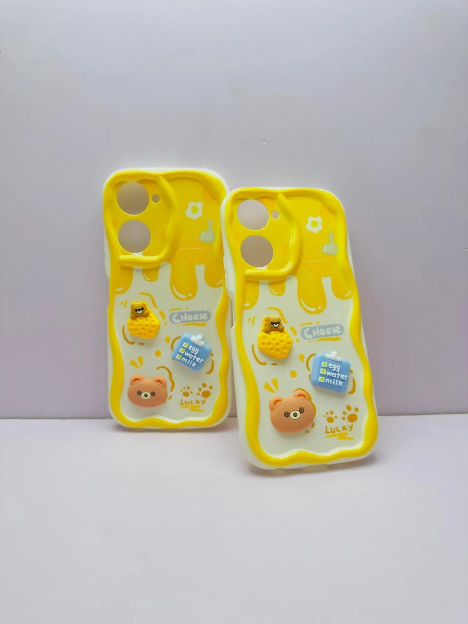 Vivo Y18 Back Cover Colorful Wavy Phone Cases Luxerey Back Cover Creative Lovely 3D Doll -Girls Back Cover 3