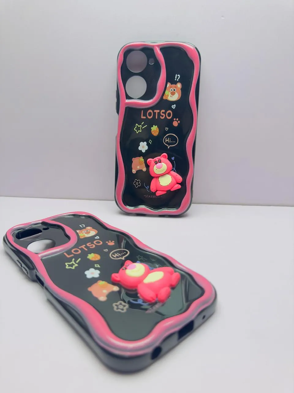 Vivo Y18 Back Cover Colorful Wavy Phone Cases Luxerey Back Cover Creative Lovely 3D Doll -Girls Back Cover 5