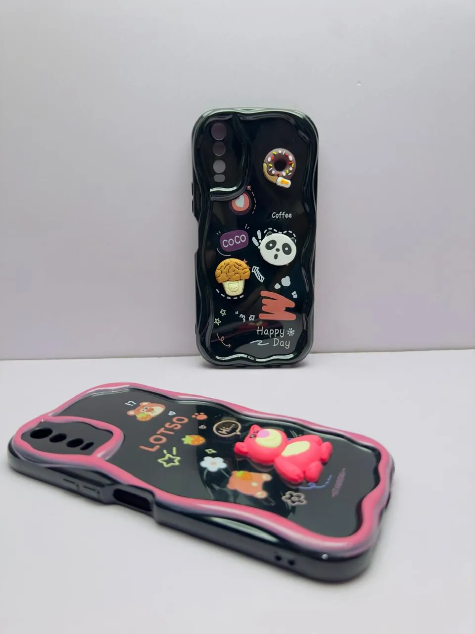 Vivo Y20 / Y12S Y12A / Y20i Y20S Y20S Back Cover Colorful Wavy Phone Cases Luxerey Back Cover Creative Lovely 3D Doll -Girls Back Cover 6