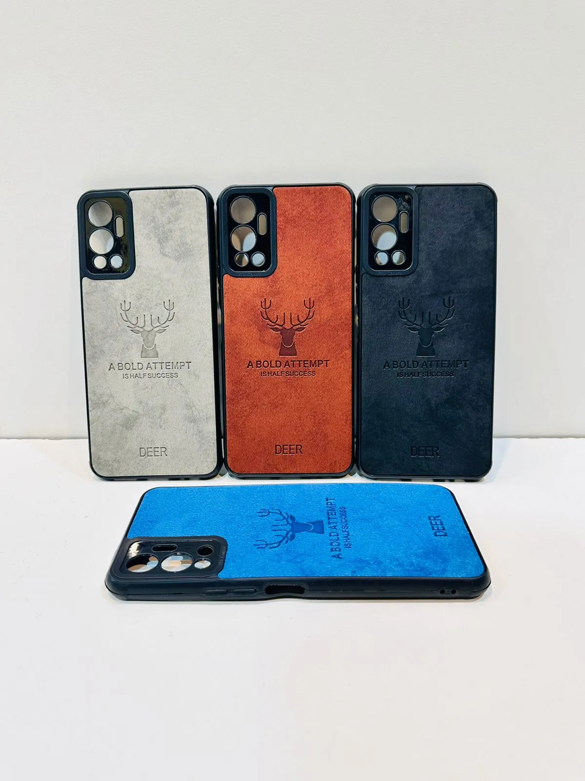Lahore Mobile Pouch For Infinix Hot 12 Hybrid Soft TPU Deer Pattern Leather Shockproof Case Cover - Infinix Hot 12 Back Cover