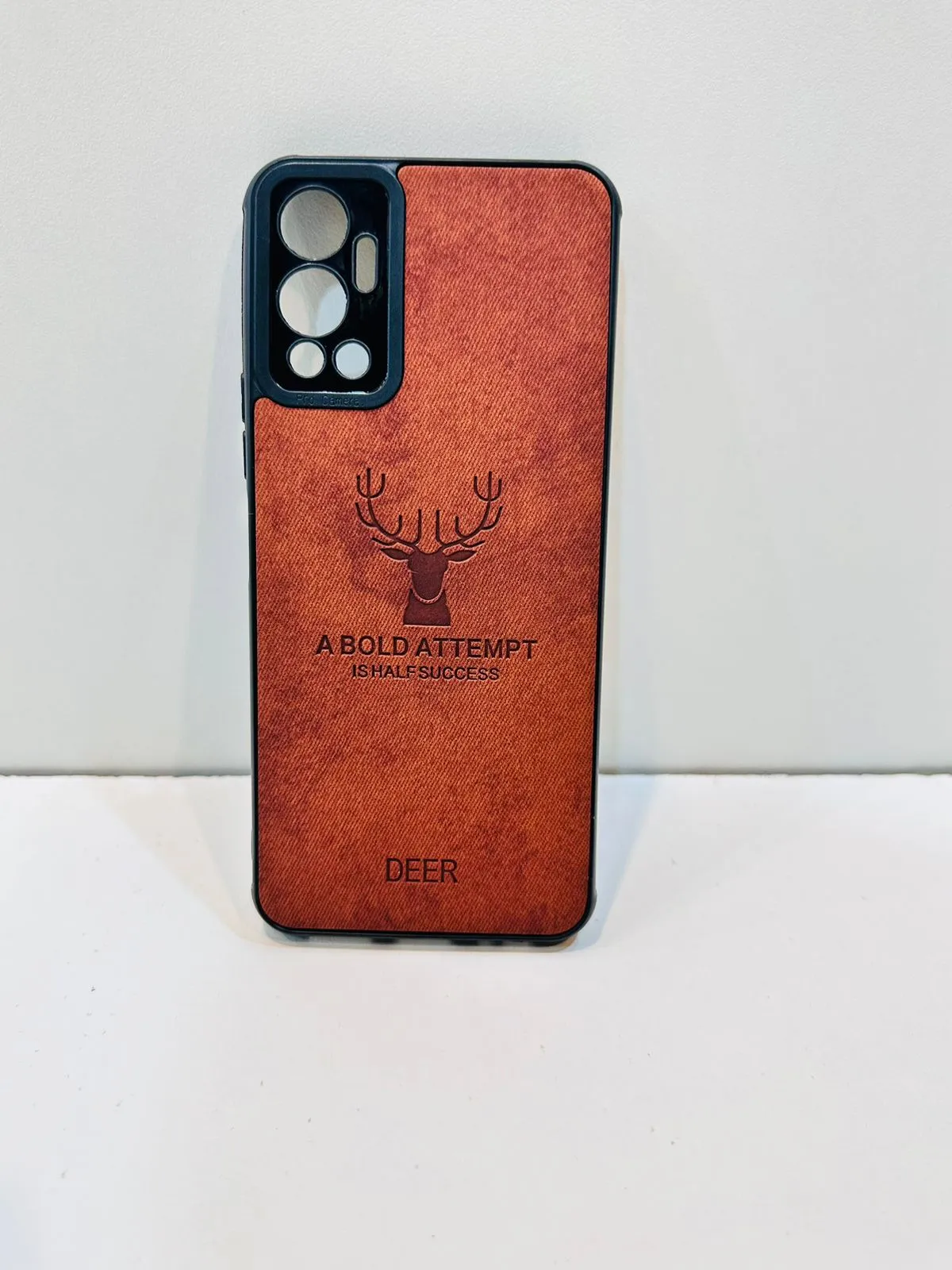 Infinix Hot 12 Hybrid Soft TPU Deer Pattern Leather Shockproof Case Cover Infinix Hot 12 Back Cover 5