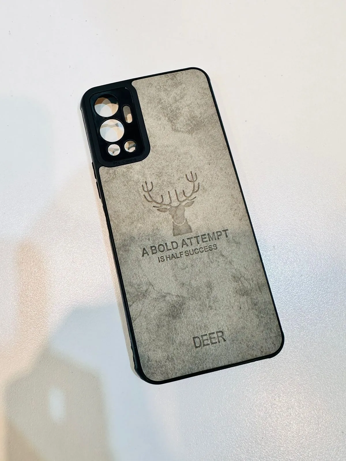 Infinix Hot 12 Hybrid Soft TPU Deer Pattern Leather Shockproof Case Cover Infinix Hot 12 Back Cover 9