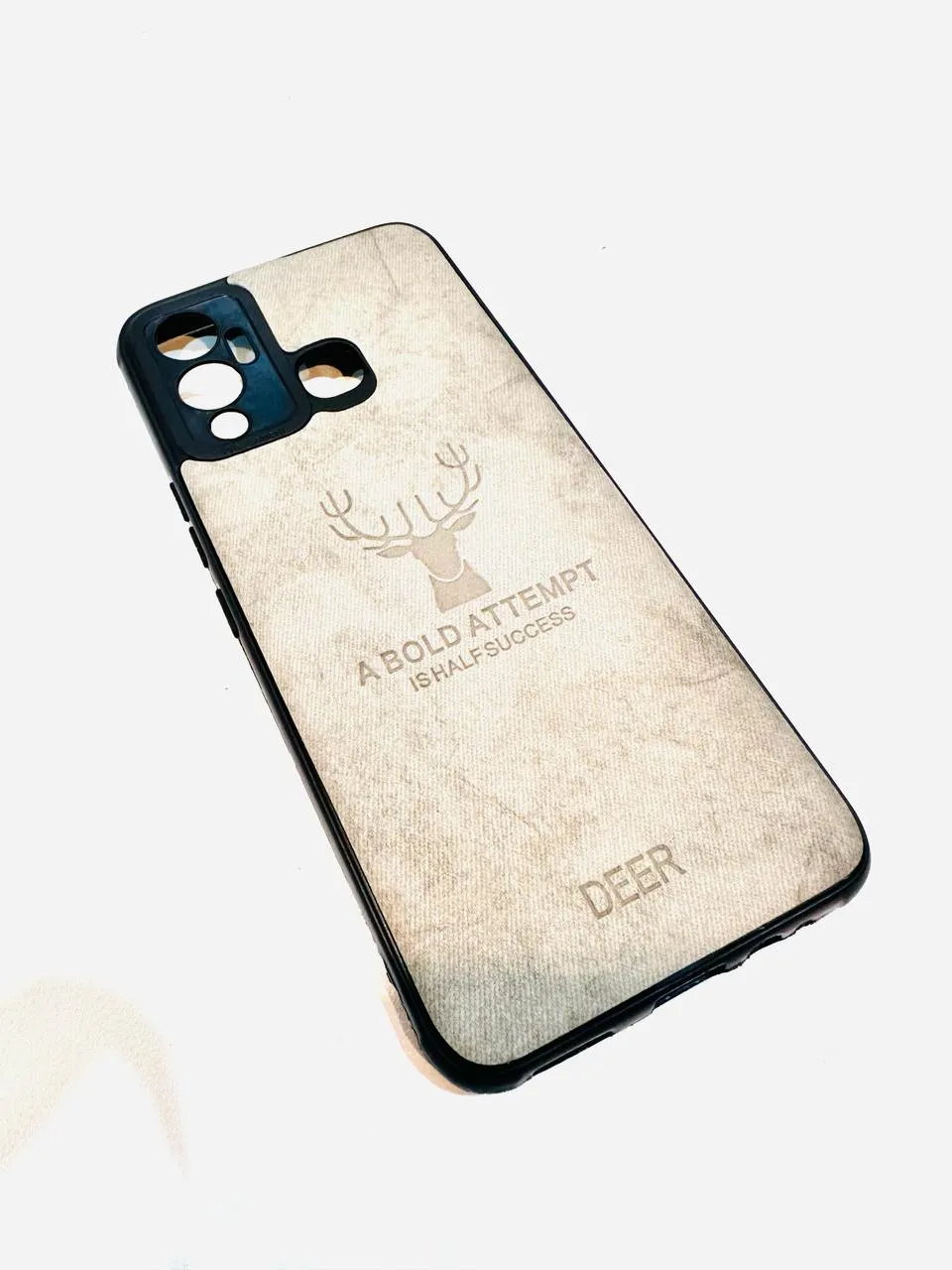 Infinix Hot 12 Play Hybrid Soft TPU Deer Pattern Leather Shockproof Case Cover Infinix Hot 12 Play Back Cover 9