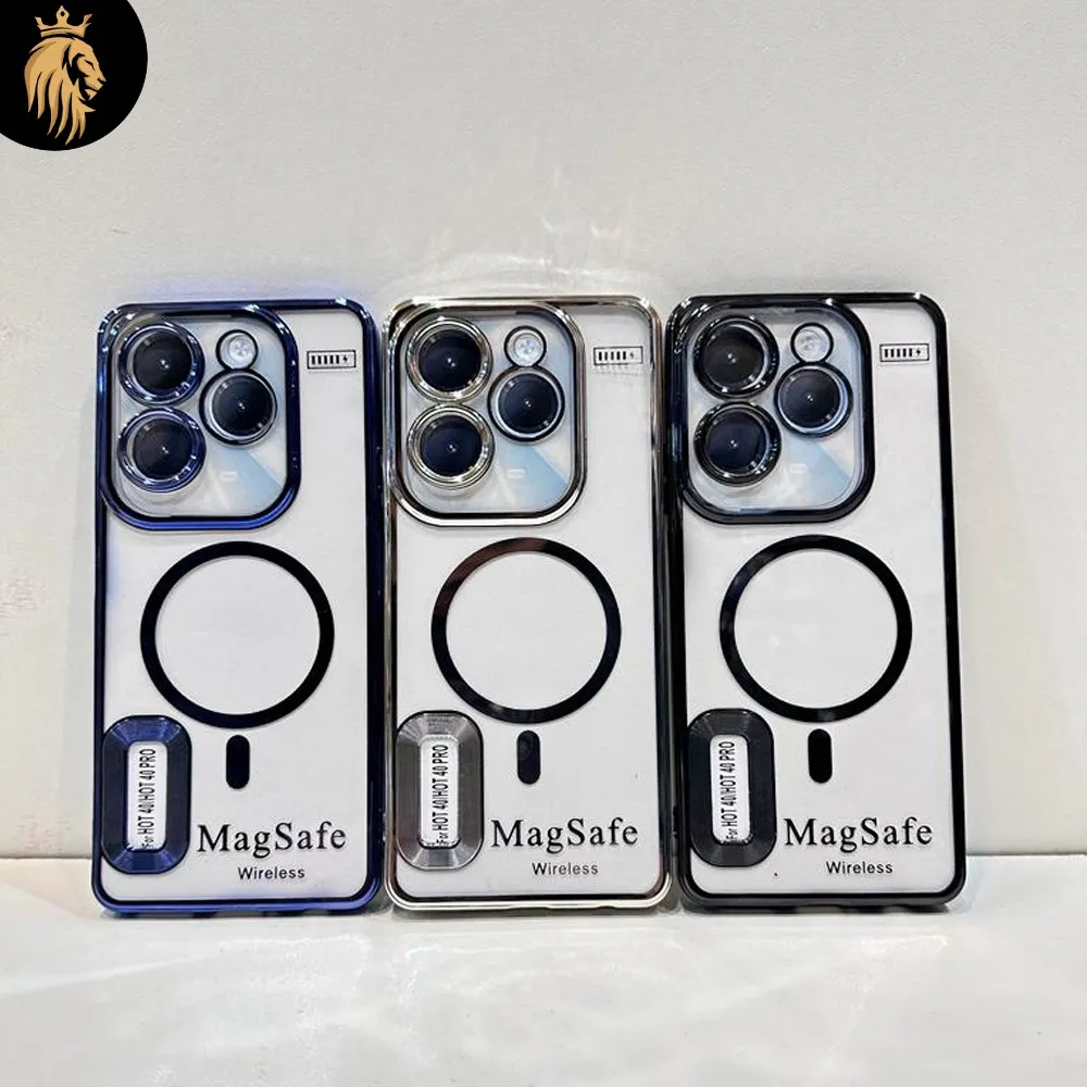 Infinix Hot 40 / Hot 40 pro Back Cover Luxury Soft Case Camera Lens Protection Crome Case MAG SAFE Case Infinix Hot 40 / Hot 40 pro Back Cover 3