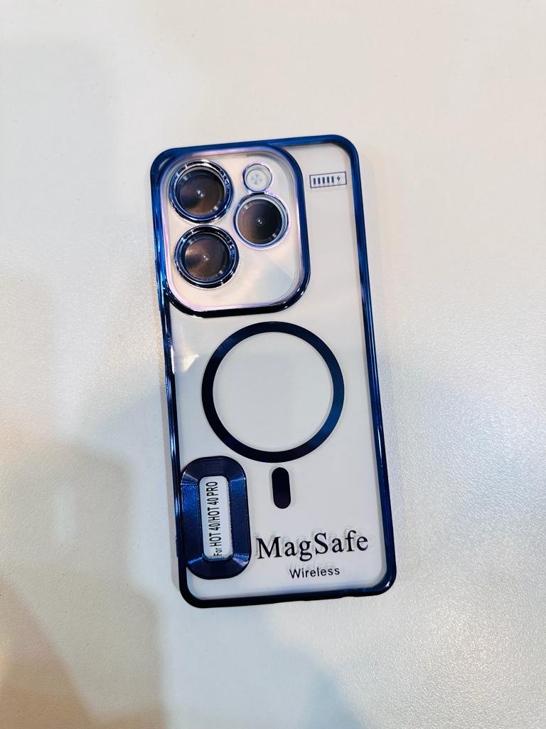 Lahore Mobile Pouch for Infinix Hot 40 / Hot 40 pro Back Cover Luxury Soft Case Camera Lens Protection - Crome Case - MAG SAFE Case - Infinix Hot 40 / Hot 40 pro Back Cover 5