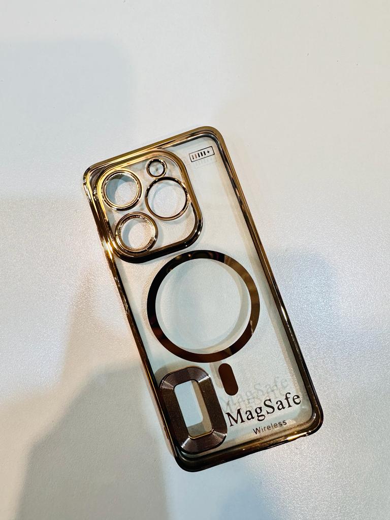 Lahore Mobile Pouch for Infinix Hot 40 / Hot 40 pro Back Cover Luxury Soft Case Camera Lens Protection - Crome Case - MAG SAFE Case - Infinix Hot 40 / Hot 40 pro Back Cover 7