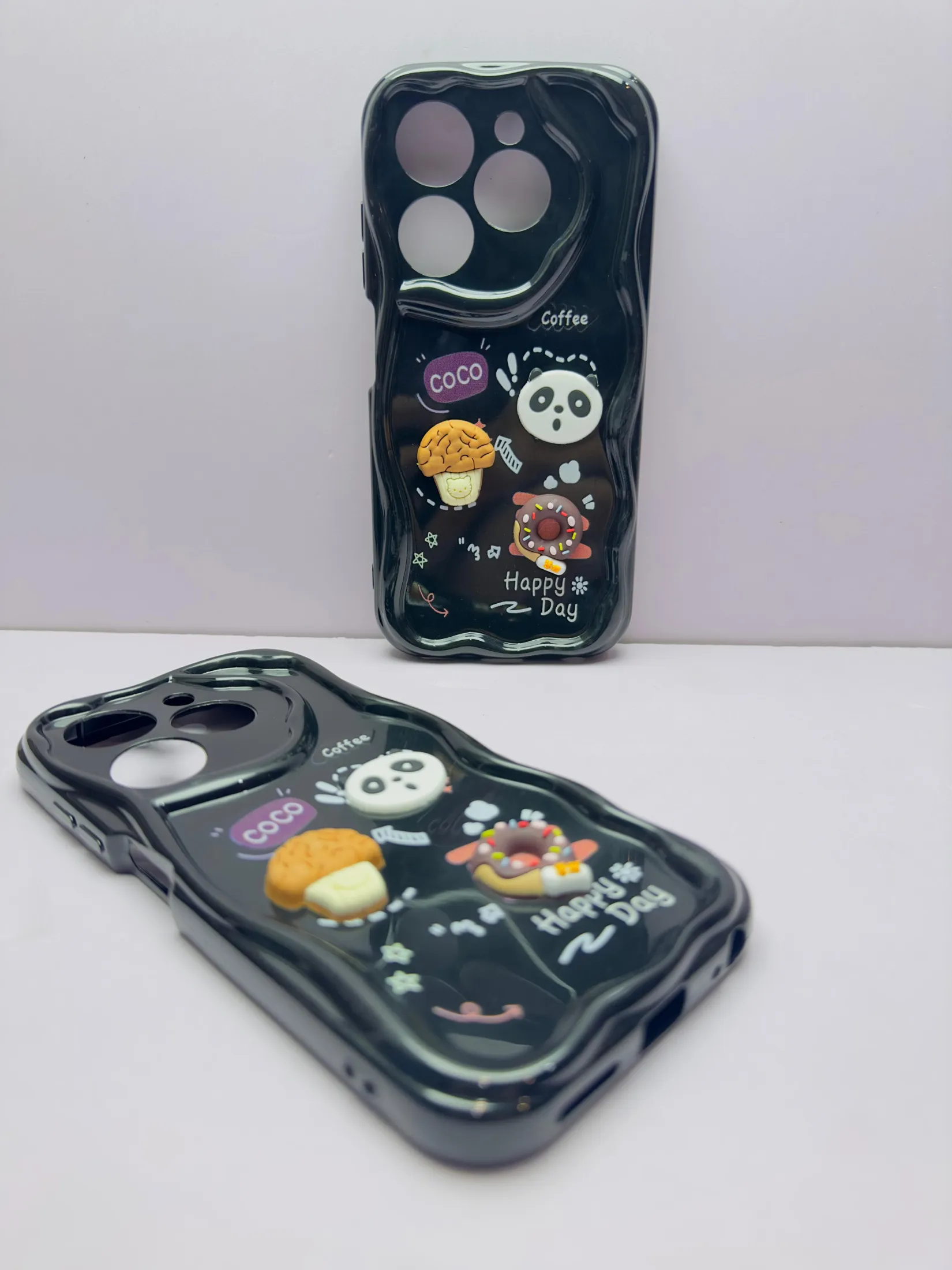 Infinix Hot 40i Back Cover Colorful Wavy Phone Cases Luxury Back Cover Creative Lovely 3D Doll -Girls Back Cover 9