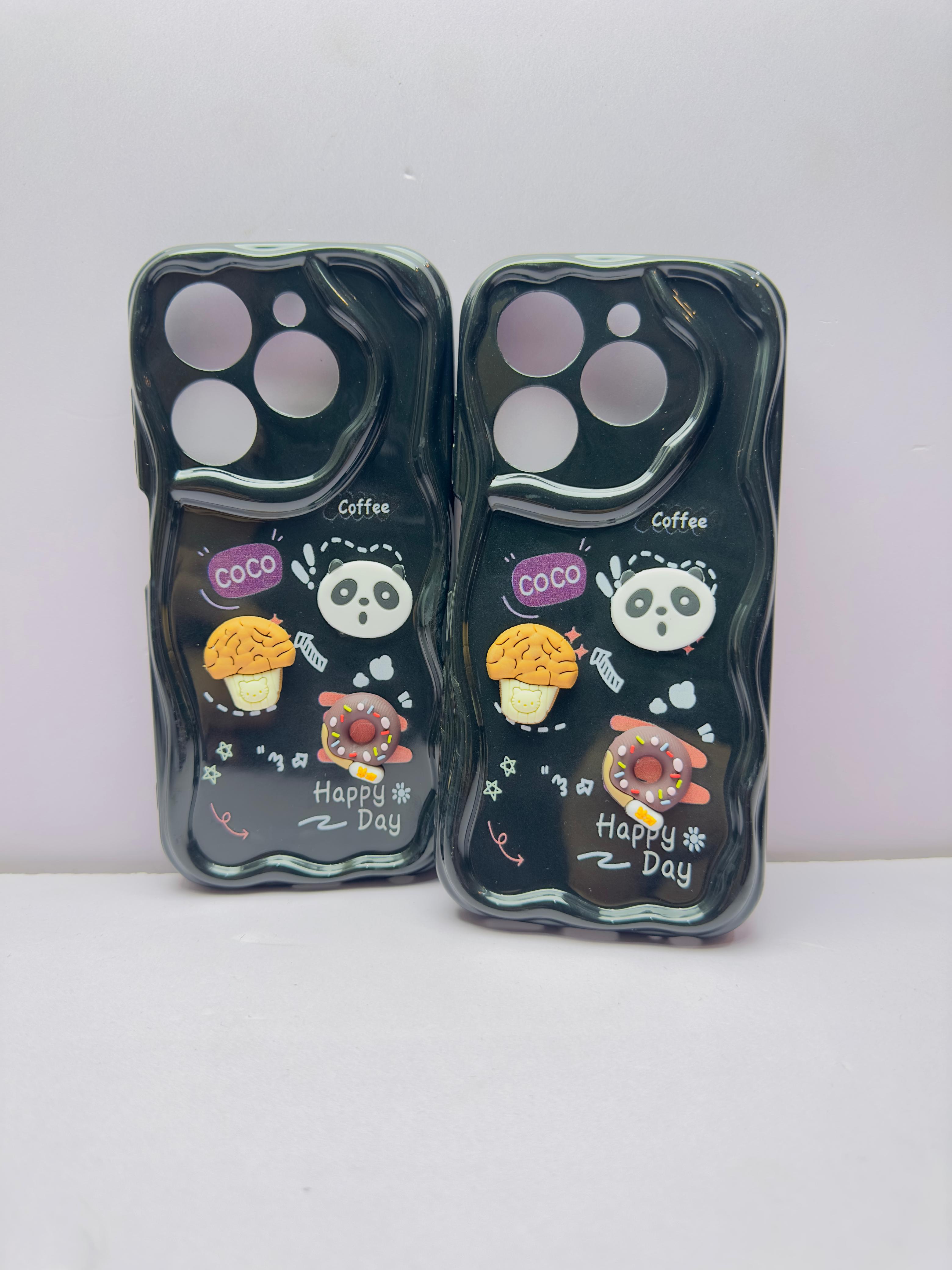 Lahore Mobile Pouch for Infinix Hot 40i Back Cover Colorful Wavy Phone Cases - Luxury Back Cover - Creative Lovely 3D Doll -Girls Back Cover 10