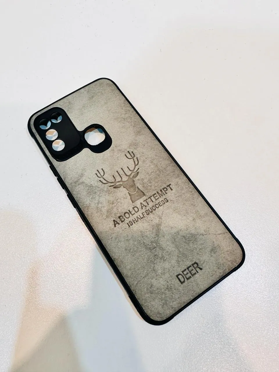 Infinix Hot 9 Play Hybrid Soft TPU Deer Pattern Leather Shockproof Case Cover Infinix Hot 9 Play Back Cover 9