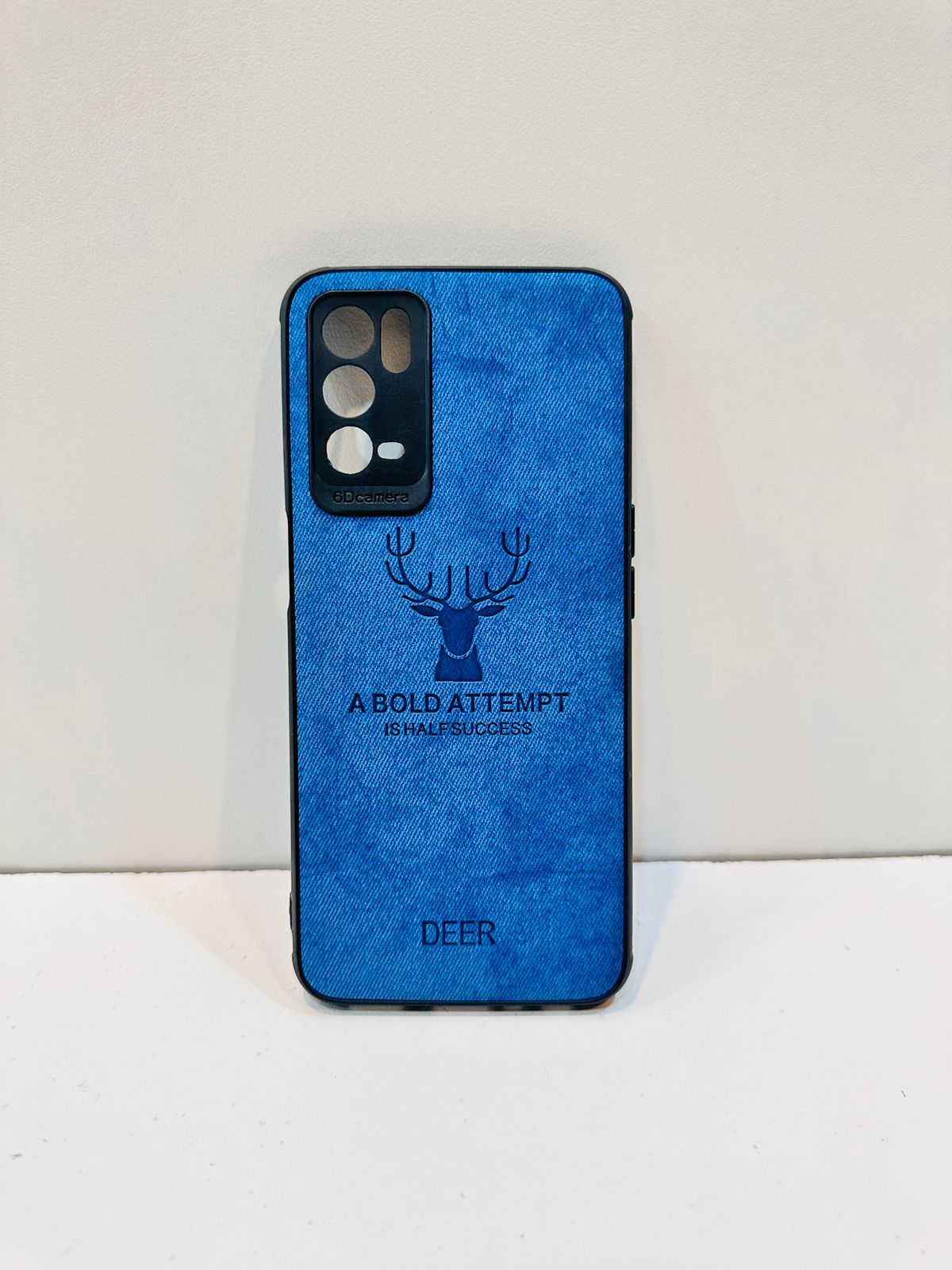 Lahore Mobile Pouch For Oppo A16 Hybrid Soft TPU Deer Pattern Leather Shockproof Case Cover - Oppo A16 Back Cover 3