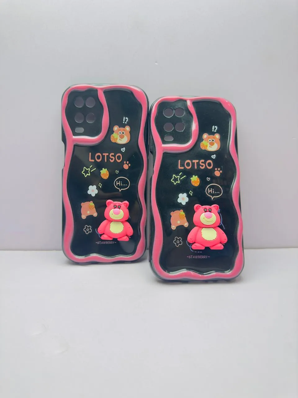 Oppo A54 Back Cover Colorful Wavy Phone Cases Luxury Back Cover Creative Lovely 3D Doll -Girls Back Cover 4