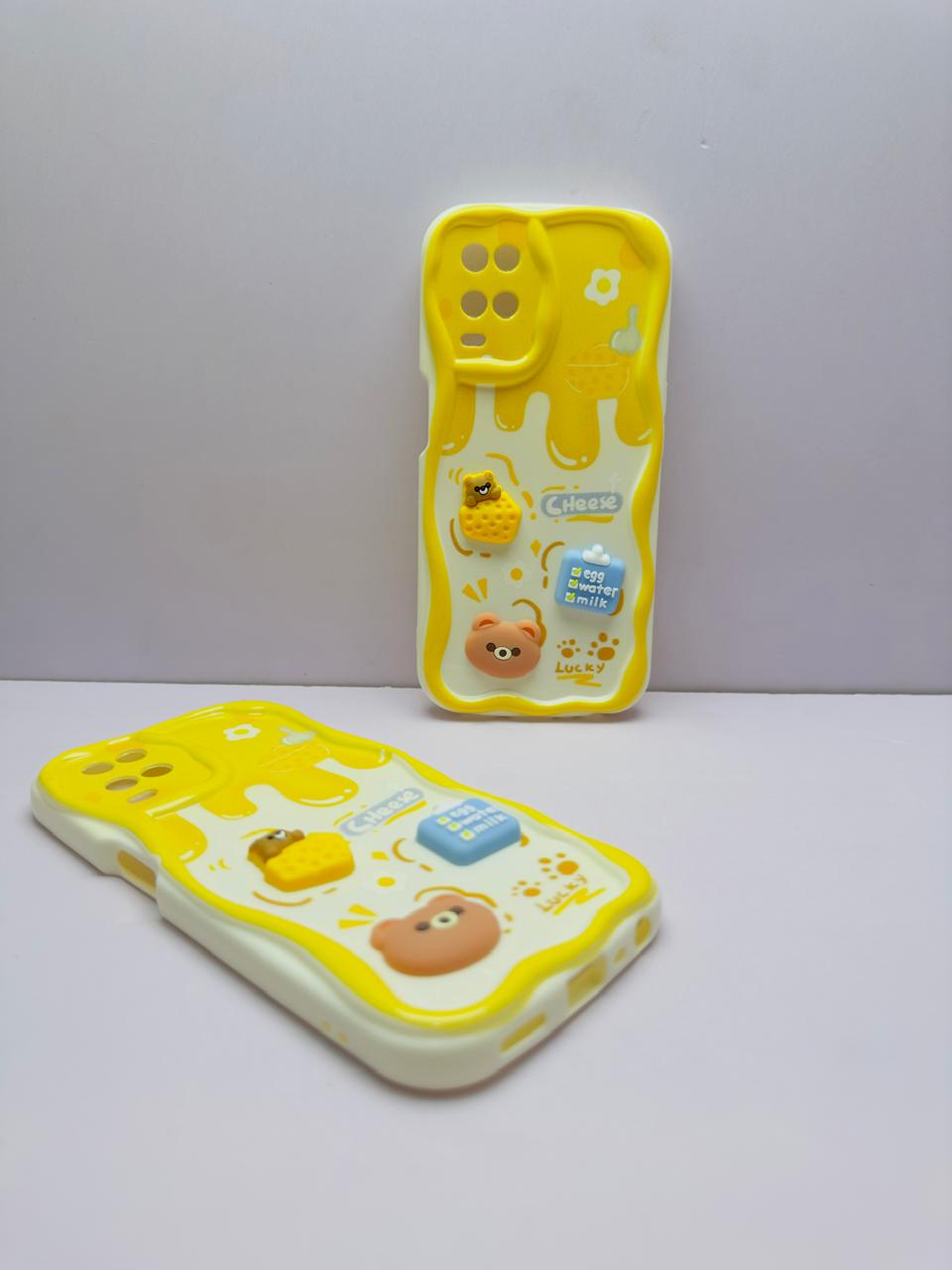 Lahore Mobile Pouch for Oppo A54 Back Cover Colorful Wavy Phone Cases - Luxury Back Cover - Creative Lovely 3D Doll -Girls Back Cover 5