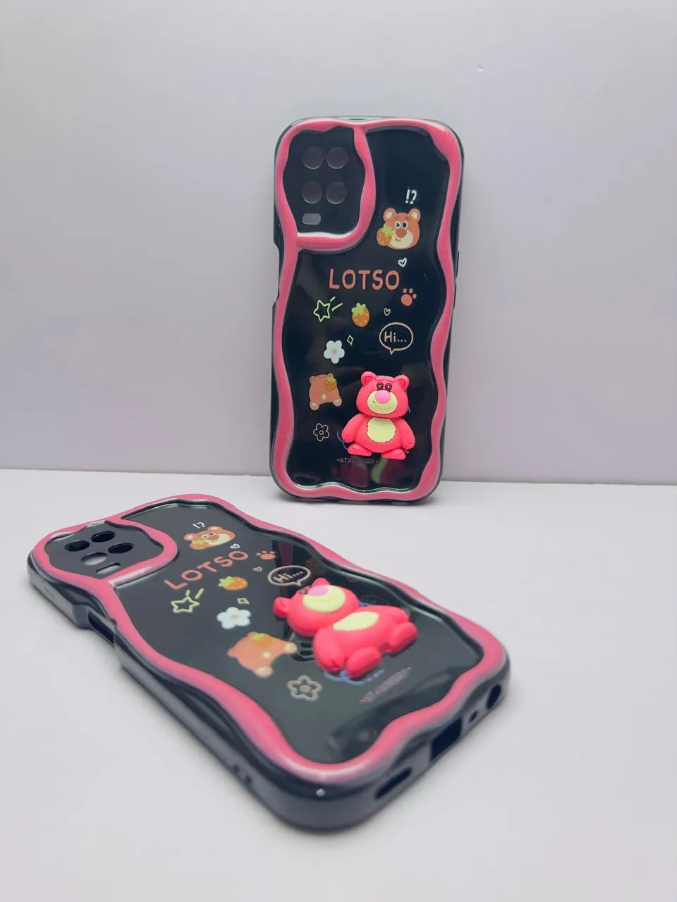 Oppo A54 Back Cover Colorful Wavy Phone Cases Luxury Back Cover Creative Lovely 3D Doll -Girls Back Cover 5