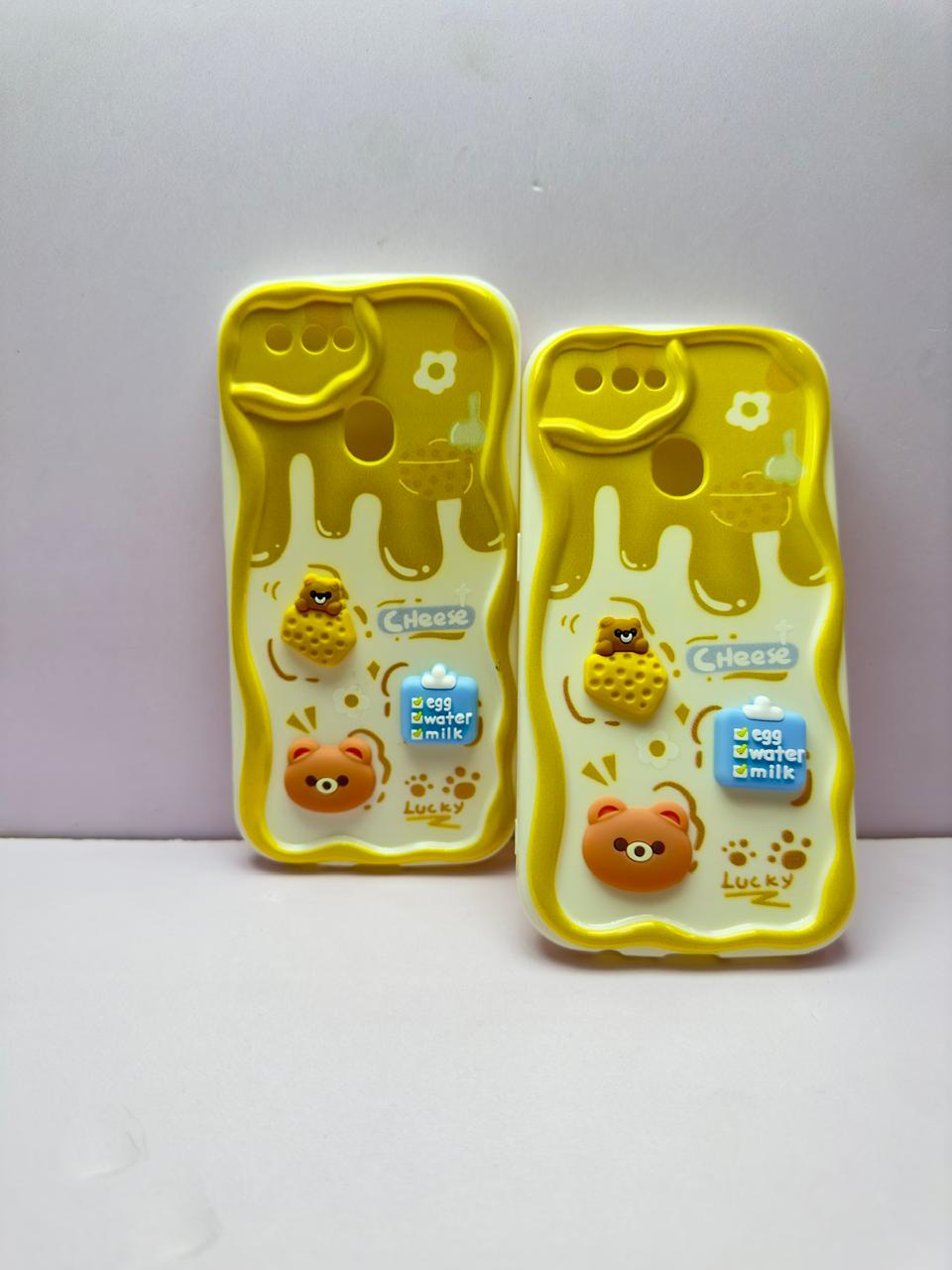 Lahore Mobile Pouch for OPPO A5S / A7 / A12 / A12S Back Cover Colorful Wavy Phone Cases - Luxury Back Cover - Creative Lovely 3D Doll -Girls Back Cover 3