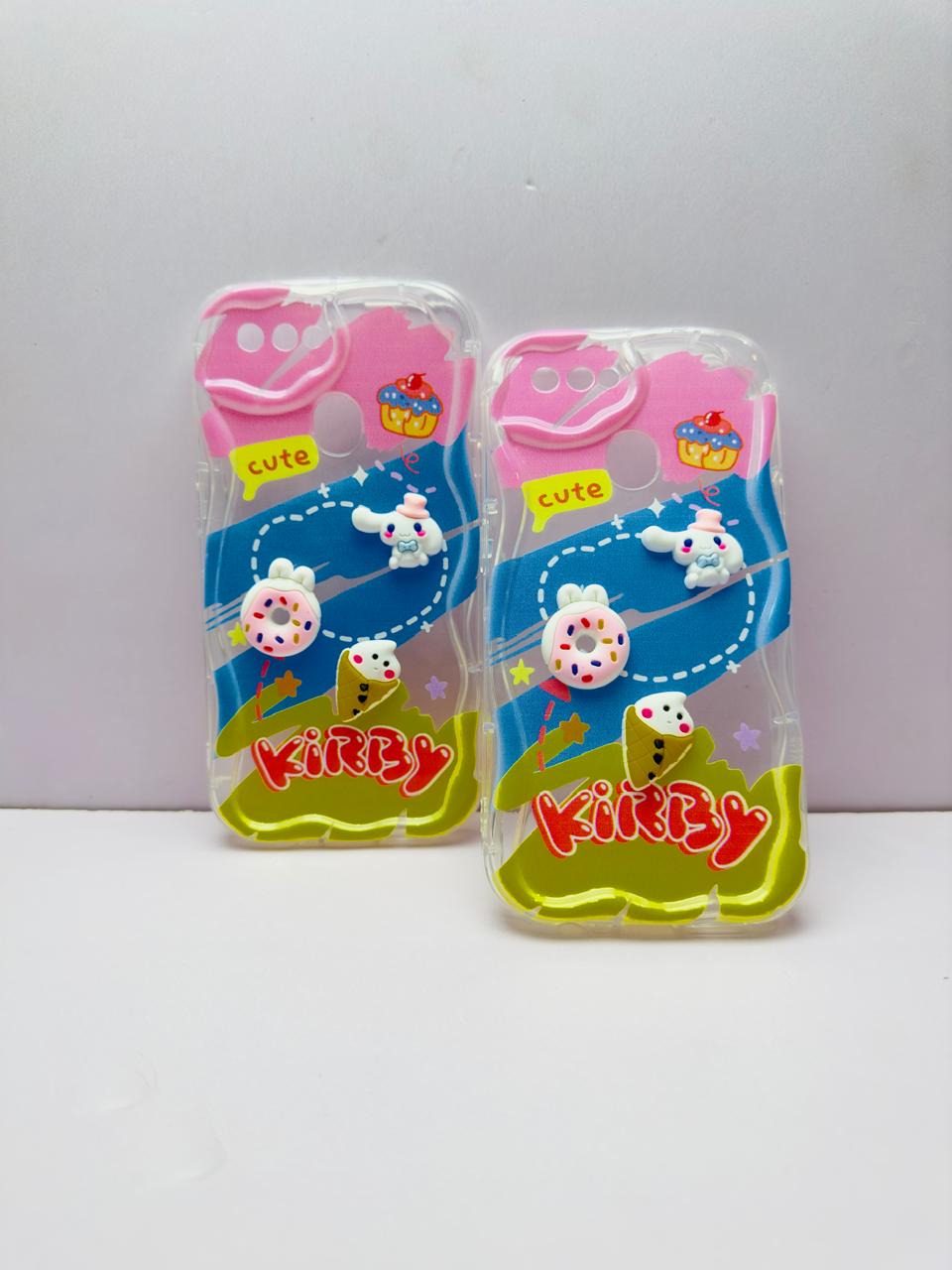 Lahore Mobile Pouch for OPPO A5S / A7 / A12 / A12S Back Cover Colorful Wavy Phone Cases - Luxury Back Cover - Creative Lovely 3D Doll -Girls Back Cover 5