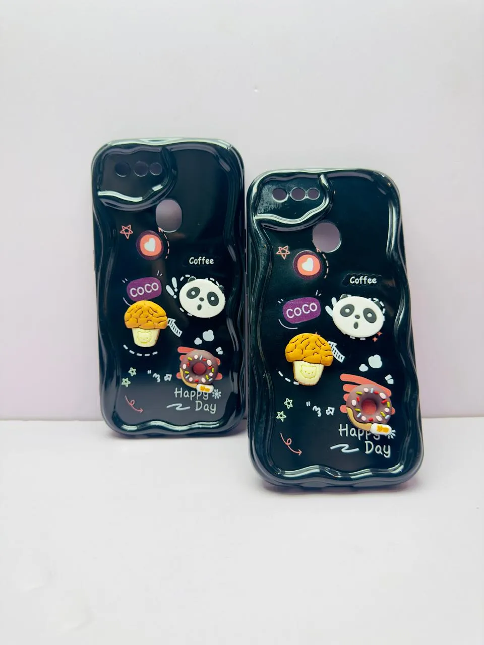 OPPO A5S / A7 / A12 / A12S Back Cover Colorful Wavy Phone Cases Luxury Back Cover Creative Lovely 3D Doll -Girls Back Cover 9