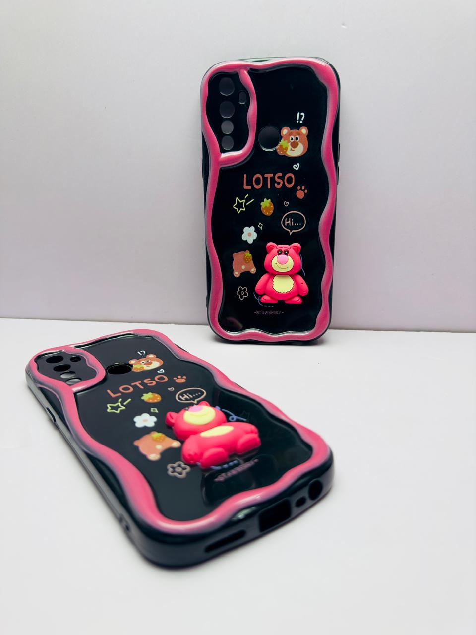 Lahore Mobile Pouch for Realme 5 / 5i / 5s / 5 Pro / 6i / 6 / 6 Pro Back Cover Colorful Wavy Phone Cases - Luxury Back Cover - Creative Lovely 3D Doll -Girls Back Cover 5